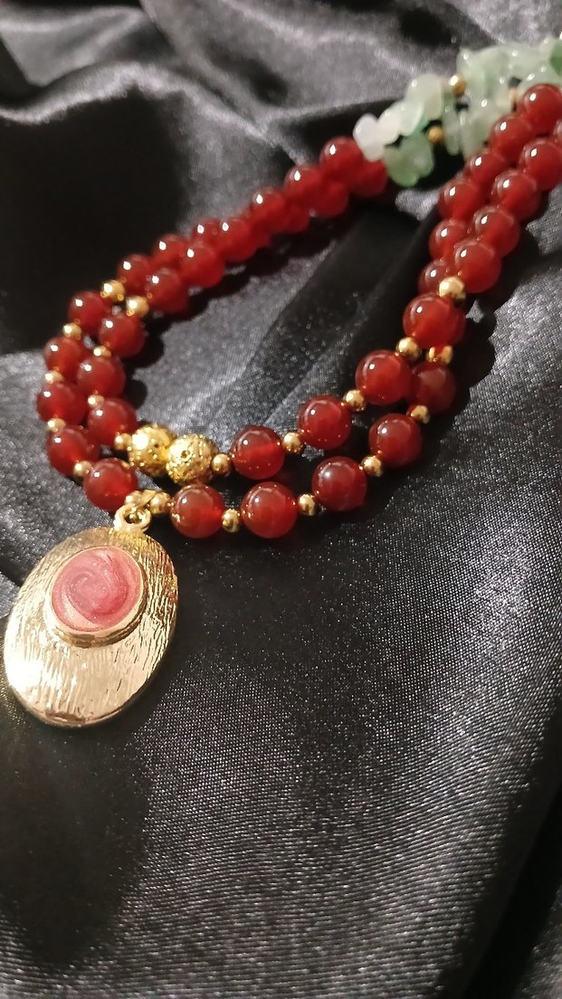 karnelyaakiktaşı bohem kolye - Görsel 2