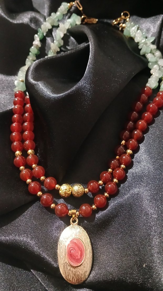 karnelyaakiktaşı bohem kolye - Görsel 5