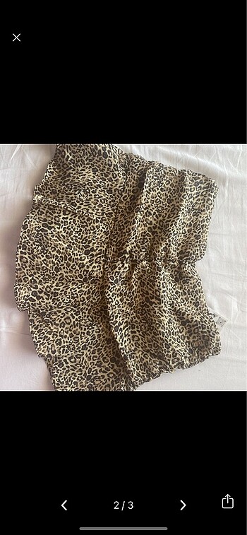 Zara zara leoparlı şort etek