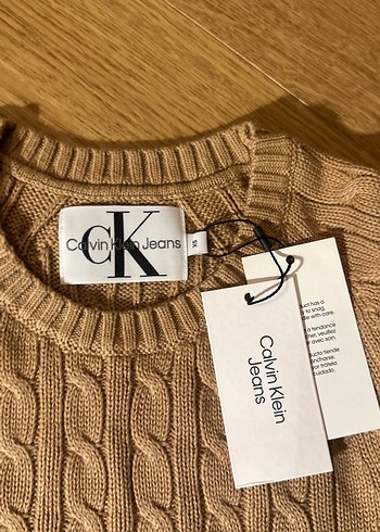 Calvin Klein kadın Kahverengi Örgü Kazak