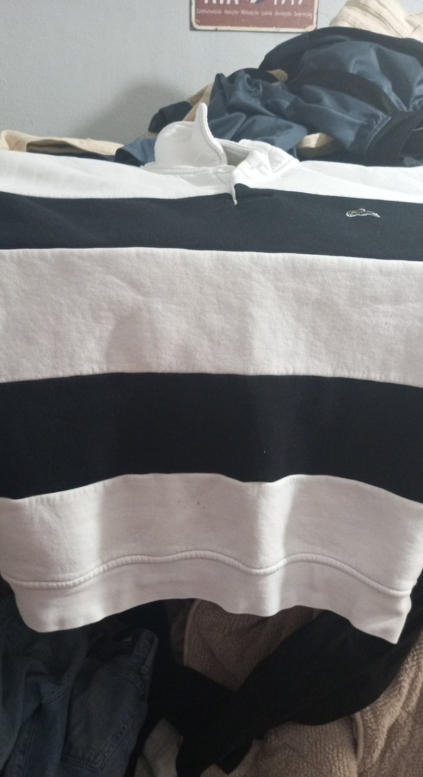 Erkek Uzun Kollu Siyah Beyaz Çizgili Kazak - Görsel 4