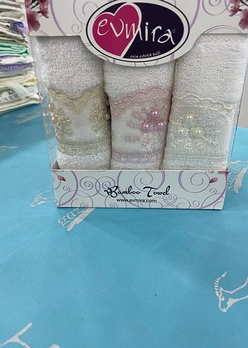 Nakışlı Bohem Tarzı Beyaz Havlu Seti - Görsel 2