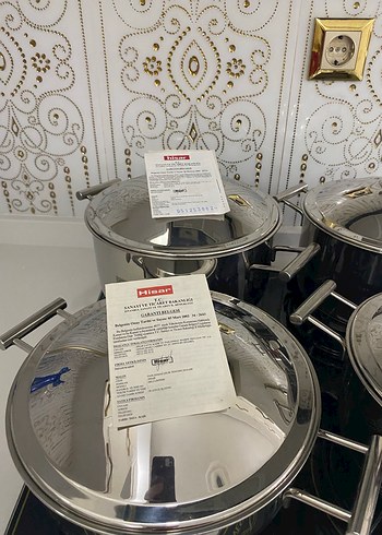 Paslanmaz Çelik 4'lü Tencere 1 tava toplam 9 parça set - Görsel 2