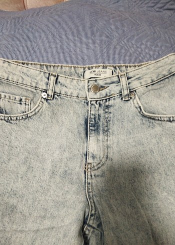 LC Waikiki Gri Loose Fit Midi Denim Kadın Jean