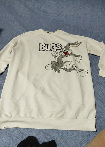 Pamuklu Beyaz Bugs Bunny Sweatshirt LCW