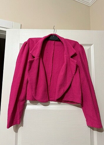 Crop blazer ceket