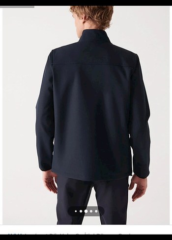 Avva Erkek lacivert fermuarlı softshel günlük ceket/mont - Görsel 11