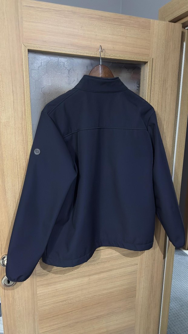 Avva Erkek lacivert fermuarlı softshel günlük ceket/mont - Görsel 3