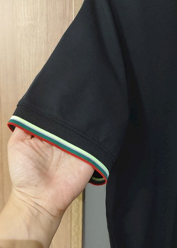 Lufian Erkek Siyah kısa Kollu Polo Tişört - Görsel 5