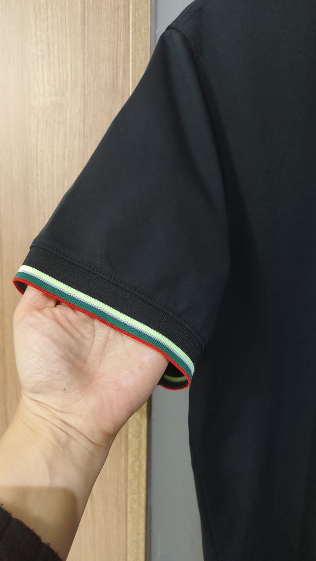 Lufian Erkek Siyah kısa Kollu Polo Tişört - Görsel 5