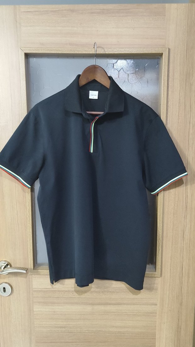 Lufian Erkek Siyah kısa Kollu Polo Tişört - Görsel 2