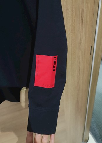 Siyah Erkek Sweatshirt Uzun Kol Street Wear Lufian - Görsel 2