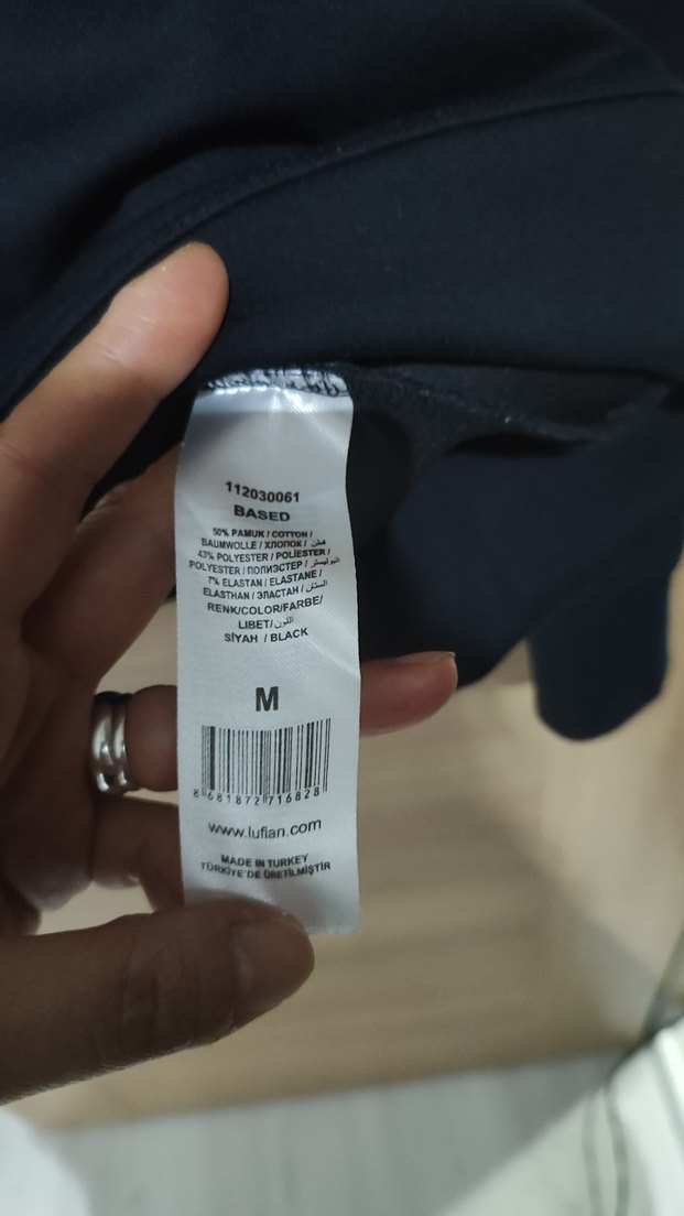 Siyah Erkek Sweatshirt Uzun Kol Street Wear Lufian - Görsel 5