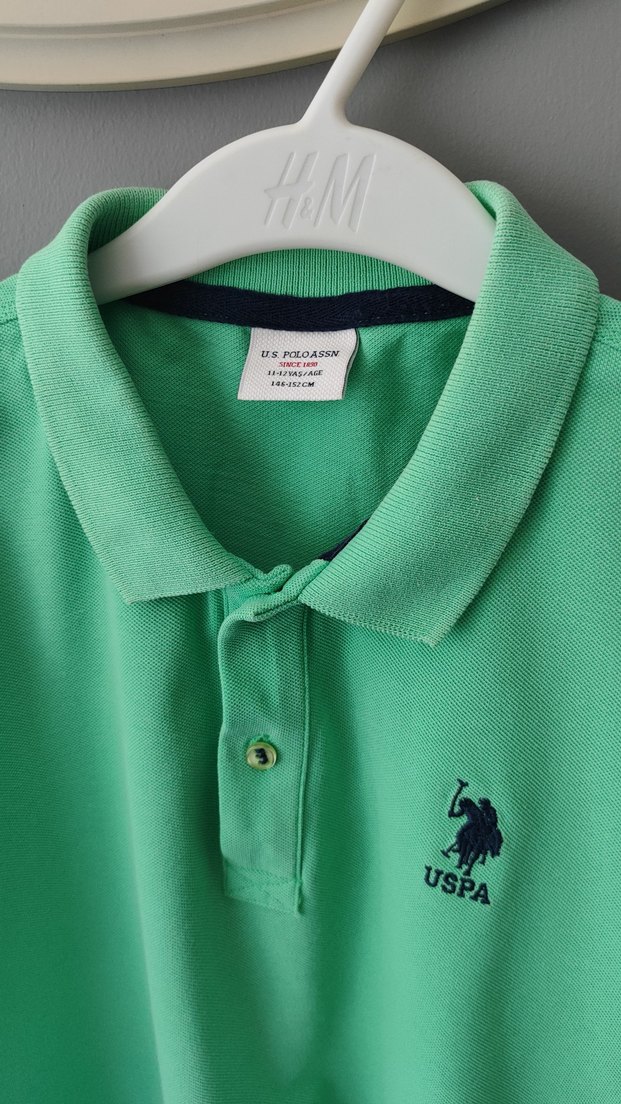 U.S. Polo Assn. Yeşil Kısa Kollu Polo Tişört - Görsel 3