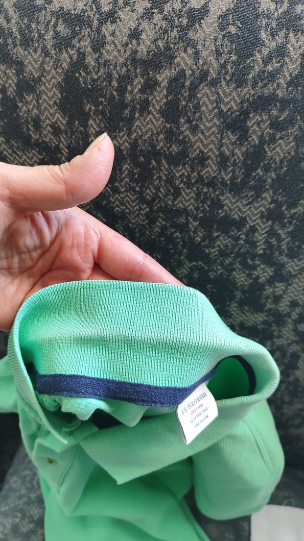 U.S. Polo Assn. Yeşil Kısa Kollu Polo Tişört - Görsel 5