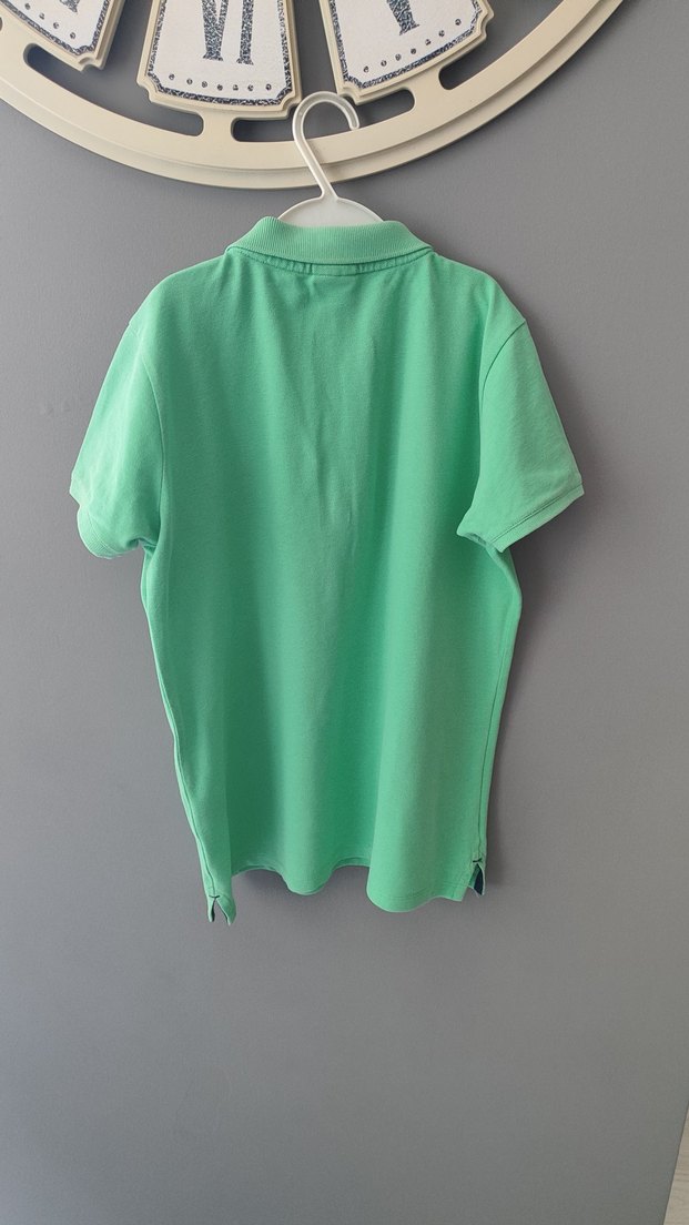 U.S. Polo Assn. Yeşil Kısa Kollu Polo Tişört - Görsel 4