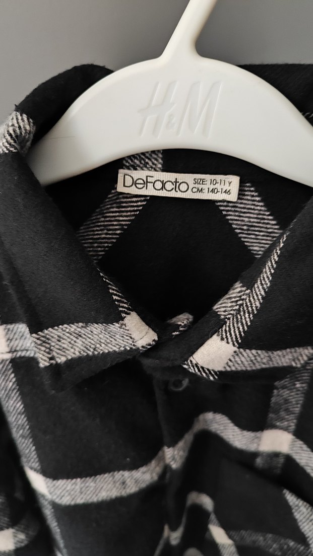 Siyah Kareli  oduncu Erkek Çocuk Gömlek - Görsel 3