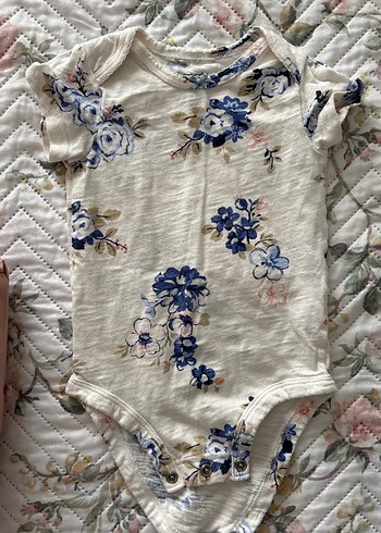 Çok Renkli Bebek Kısa Kollu Düğmeli Body - Görsel 2