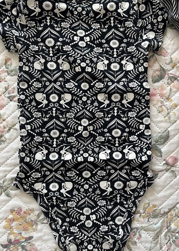 Kız Bebek Siyah Desenli Kısa Kollu Body - Görsel 11