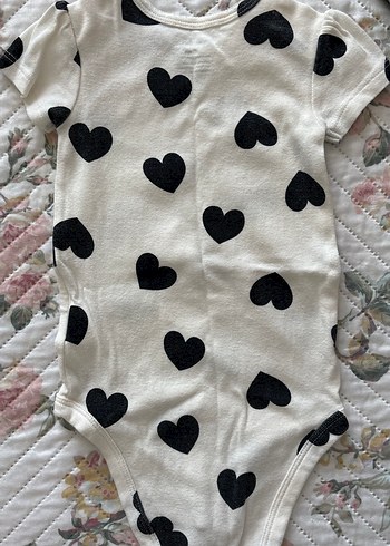 Kız Bebek Siyah Desenli Kısa Kollu Body - Görsel 7