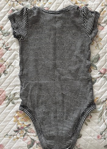 Kız Bebek Siyah Desenli Kısa Kollu Body - Görsel 3