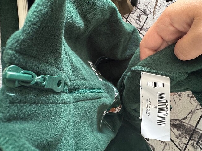3xl Beden yeşil Renk Erkek polar sweat
