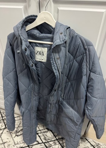 Zara Zara soft mavi kapitone mont