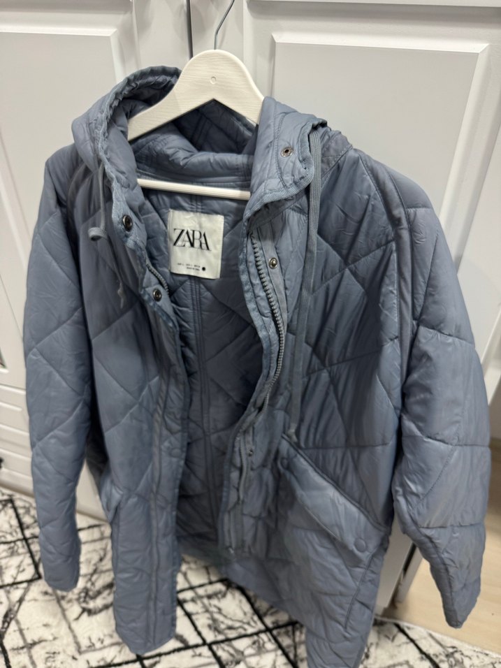 Zara soft mavi kapitone mont - Görsel 2