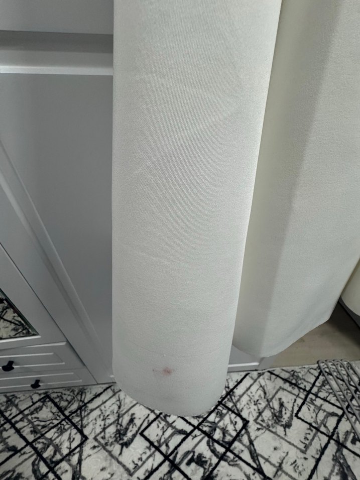 Beyaz V Yaka Mini scuba kumaş elbise xs - Görsel 3