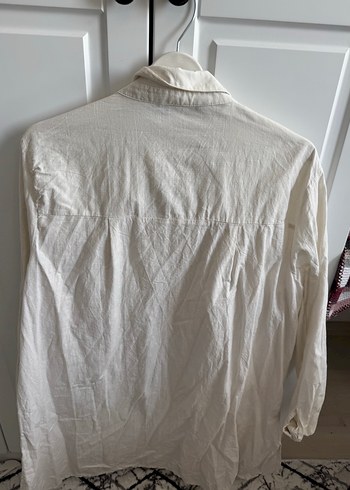 Lcw Beyaz Keten Uzun Kollu Gömlek 46 beden - Görsel 5