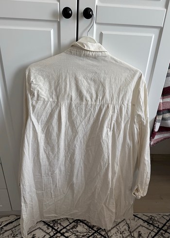 Lcw Beyaz Keten Uzun Kollu Gömlek 46 beden - Görsel 4
