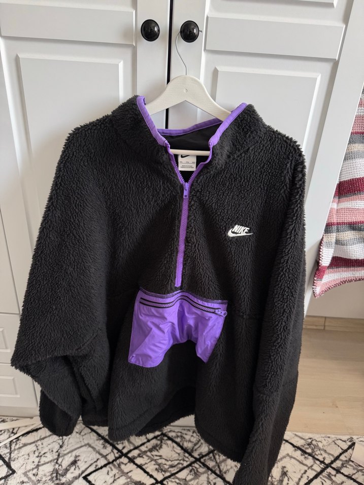 Nike Kadın Mor Fermuarlı Sweatshirt - Görsel 2