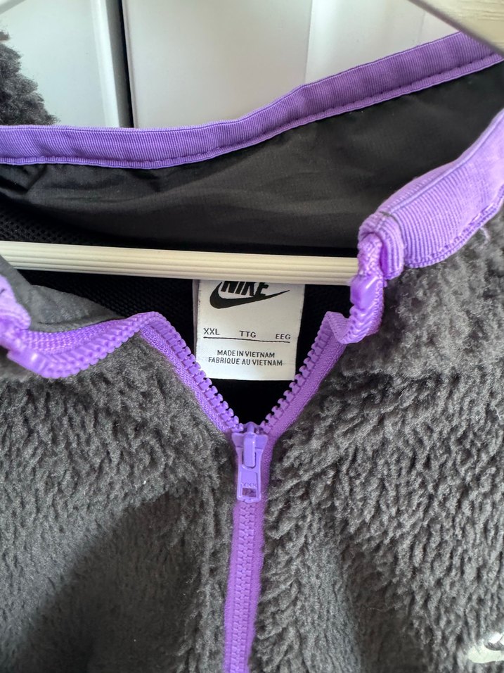 Nike Kadın Mor Fermuarlı Sweatshirt - Görsel 3