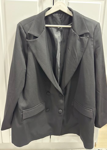 Düğmeli Siyah Kadın Blazer Ceket 3xl - Görsel 3