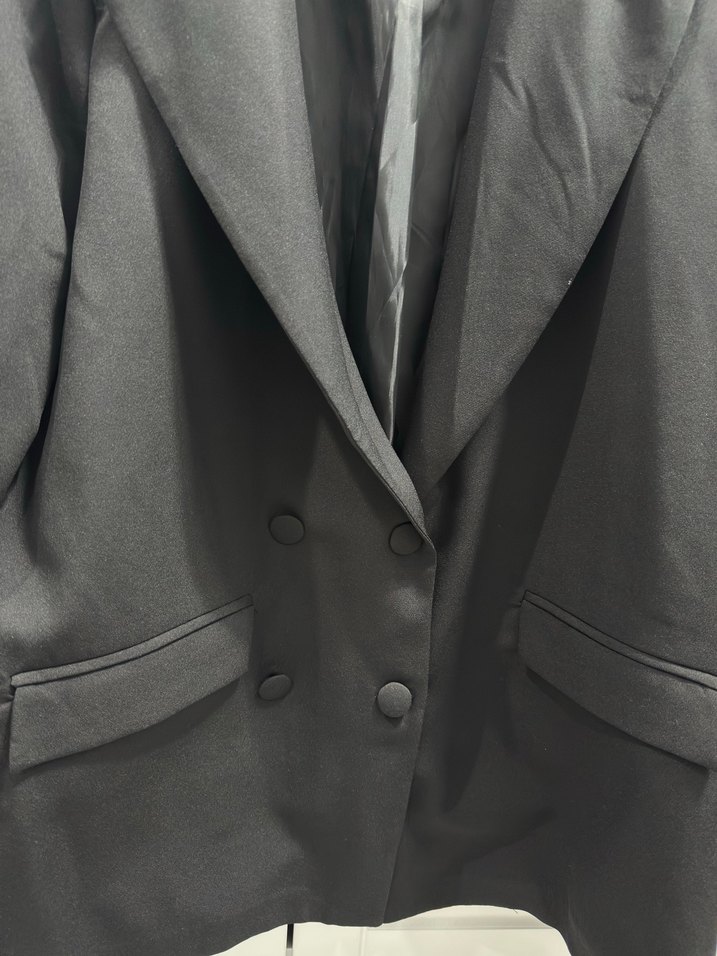 Düğmeli Siyah Kadın Blazer Ceket 3xl - Görsel 2