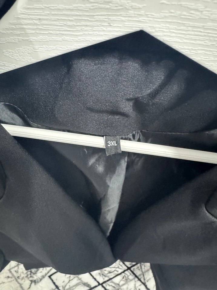 Düğmeli Siyah Kadın Blazer Ceket 3xl - Görsel 5