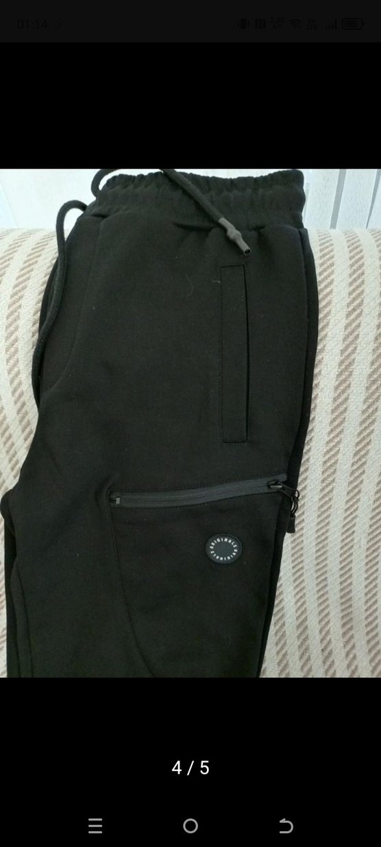 Erkek Siyah Fermuarlı Rahat Kesim Eşofman - Görsel 4