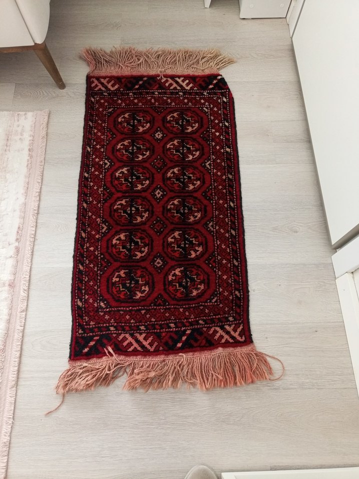 Koyu Kırmızı Desenli Geleneksel Halı - Görsel 5