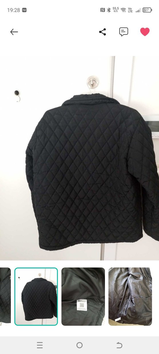 Barbour Siyah Kapitone Ceket  Şıklık ve Rahatlık Bir Arada — görsel 4/8