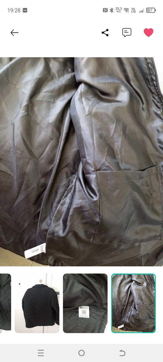 Barbour Siyah Kapitone Ceket  Şıklık ve Rahatlık Bir Arada — görsel 8/8