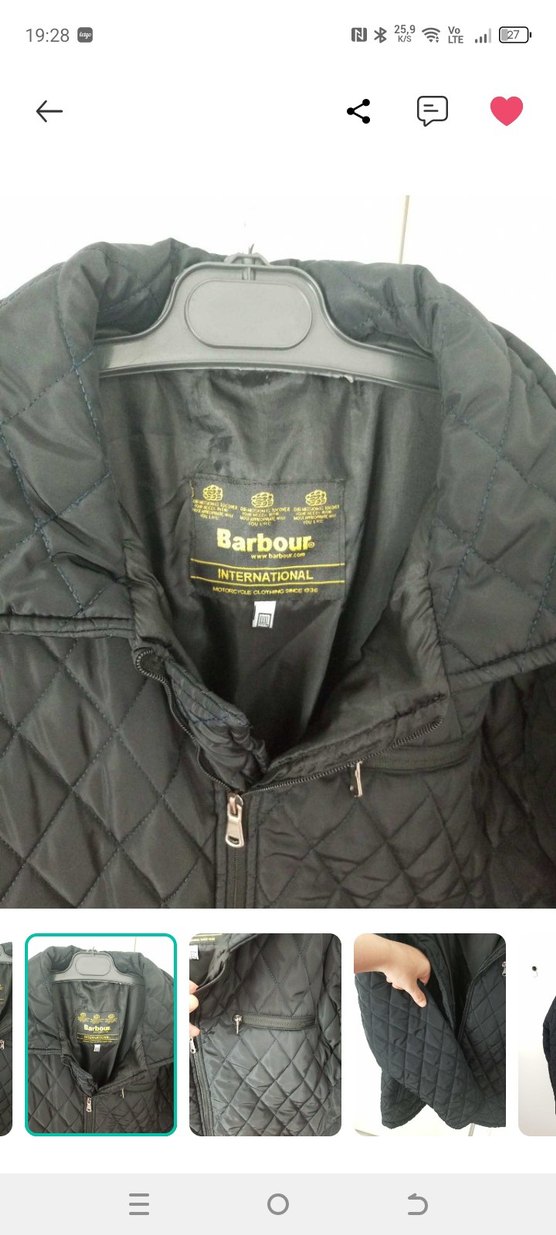 Barbour Siyah Kapitone Ceket  Şıklık ve Rahatlık Bir Arada — görsel 6/8