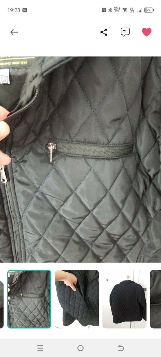 Barbour Siyah Kapitone Ceket  Şıklık ve Rahatlık Bir Arada — görsel 7/8