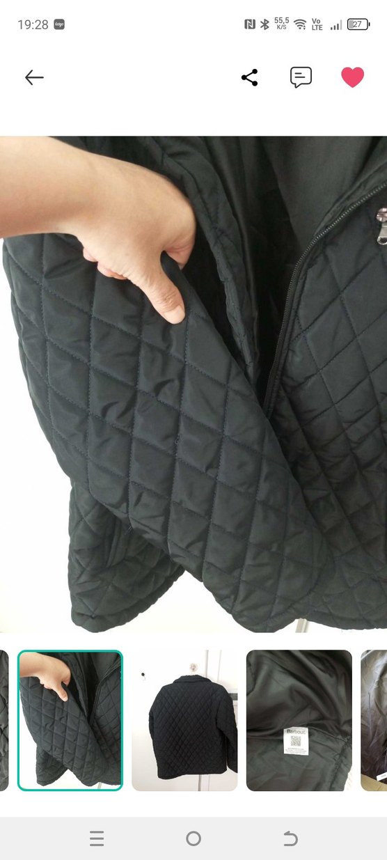 Barbour Siyah Kapitone Ceket  Şıklık ve Rahatlık Bir Arada — görsel 3/8