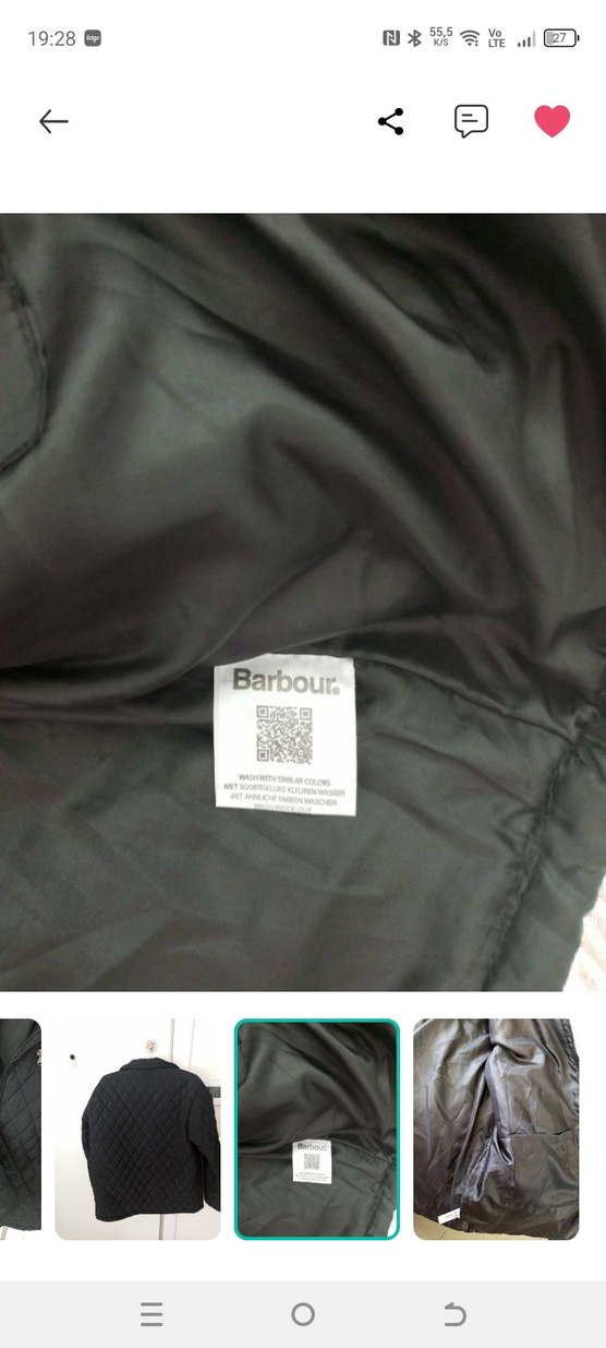 Barbour Siyah Kapitone Ceket  Şıklık ve Rahatlık Bir Arada — görsel 5/8