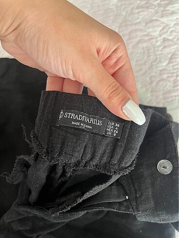 Stradivarius stradivarius keten pantolon culotte model