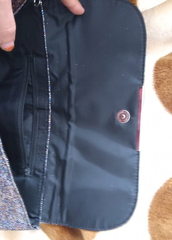 Kadın Çok Renkli Payetli Clutch Çanta - Görsel 2