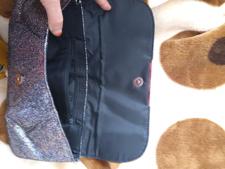 Kadın Çok Renkli Payetli Clutch Çanta - Görsel 2