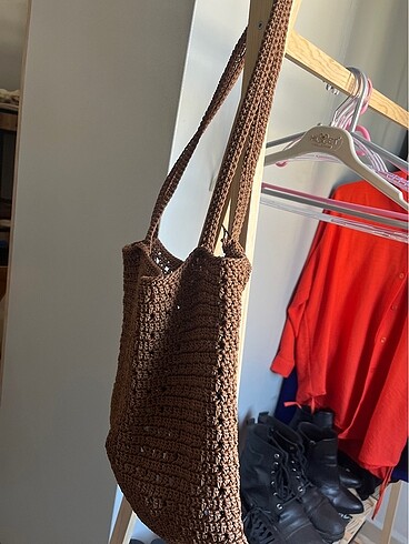 El yapımı örgü çanta - Görsel 5