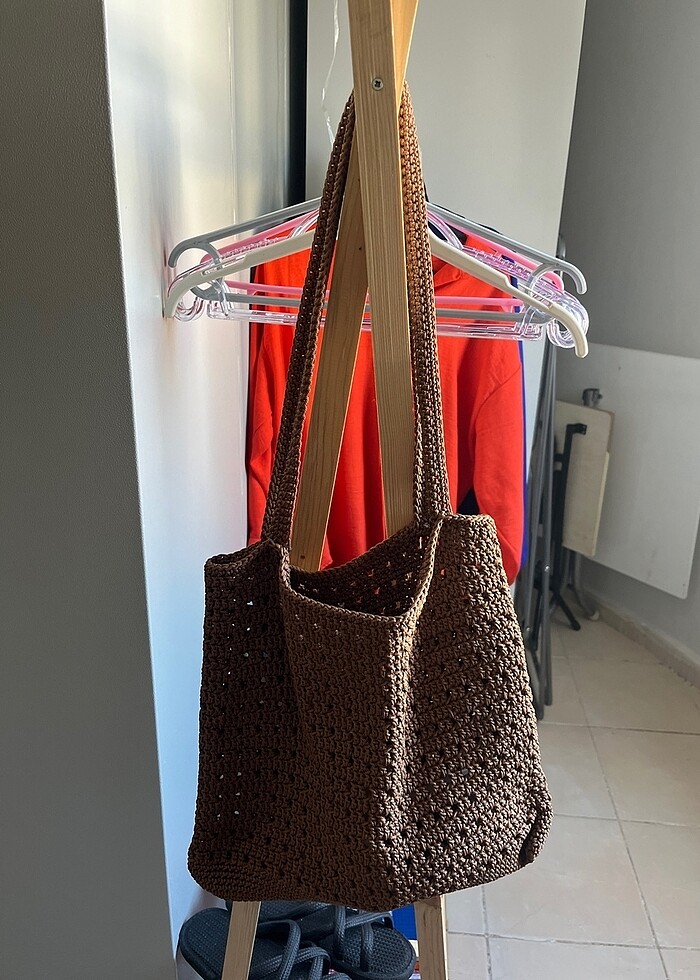El yapımı örgü çanta - Görsel 3