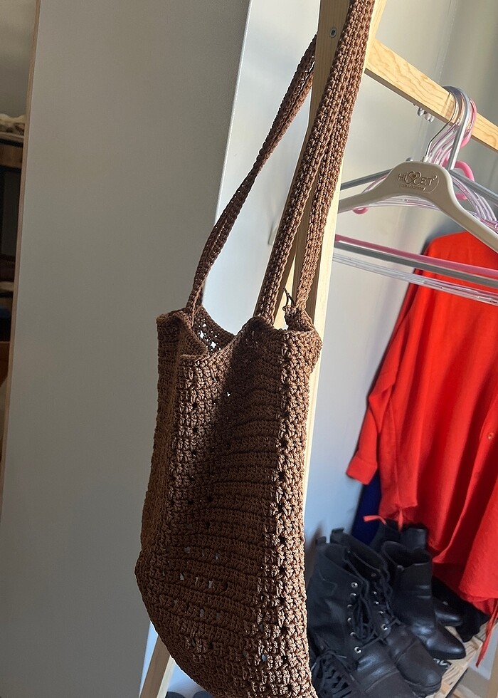 El yapımı örgü çanta - Görsel 5